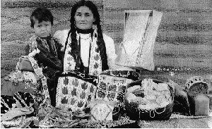 Ojibwa with beadwork ca. 1900 Pictures, Images and Photos