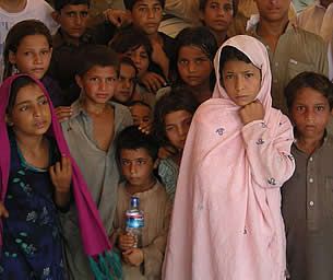 Pakistani children displaced by 2010 flood