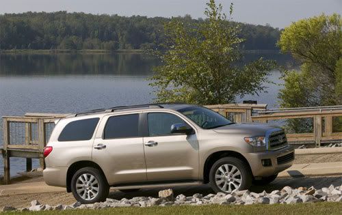 The flagship 2008 Toyota Sequoia Platinum 4x4 model carries a Lexus like 