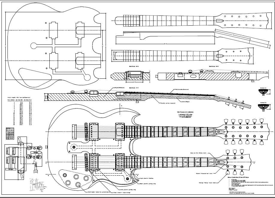 Gibson Guitar Template Printable