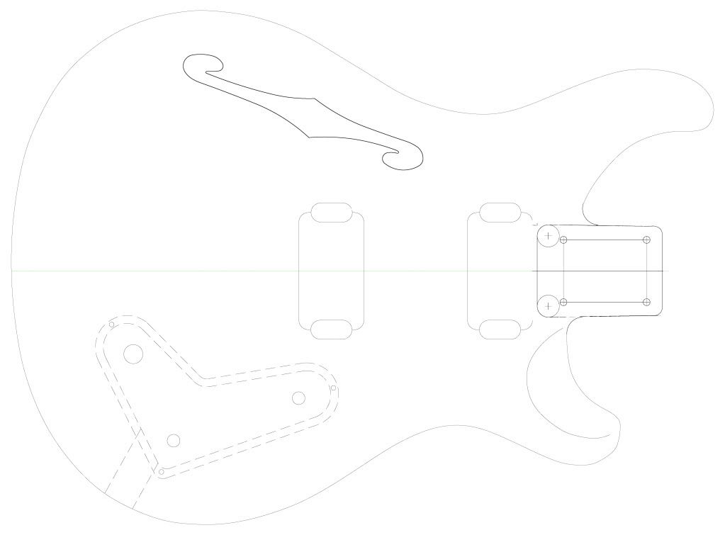 PRS Guitar Template Printable