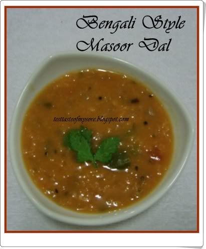 Bengali Style Masoor Dal