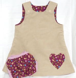 Appliqued Owl Dress and Matching Cover