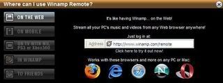 winamp remote any web