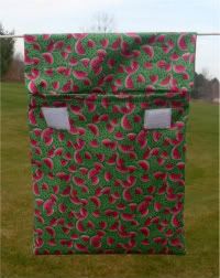 Watermelon clothespin bag
