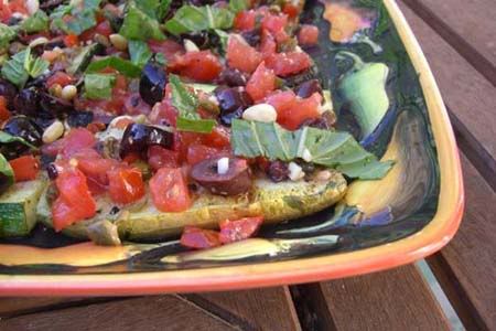 Grilled Zucchini with Tomato and Olive Salad photo GrilledZucchiniwithTomatoandOliveSalad.jpg
