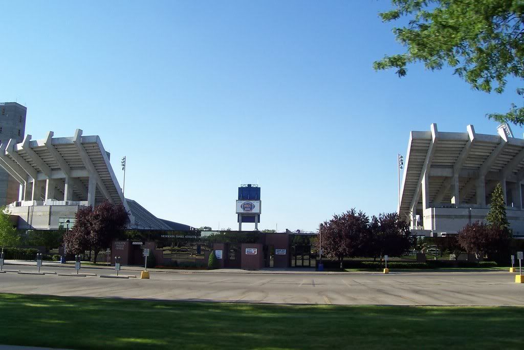 boise state football field. The Boise State University