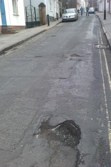 West Stockwell Street potholes