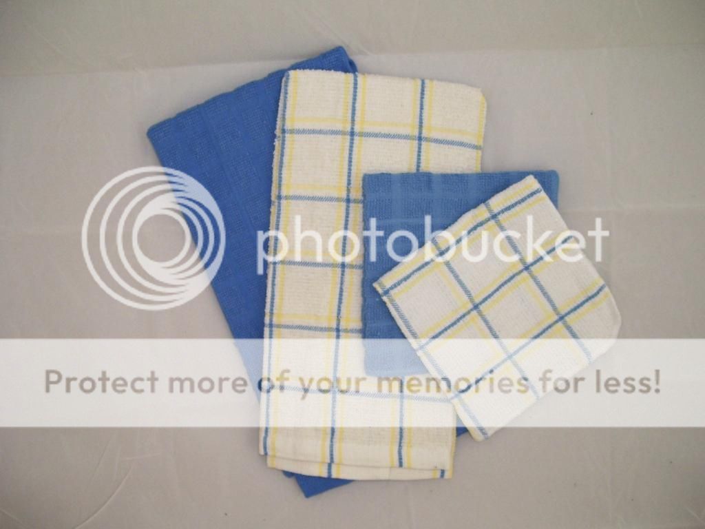  Kitchen Towel Sets Blue or Green Towels Dishcloths Great Value