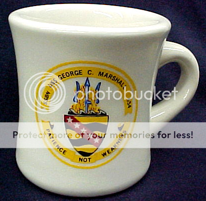 US Navy Ceramic USS George C. Marshall SSBN 654 Mug  